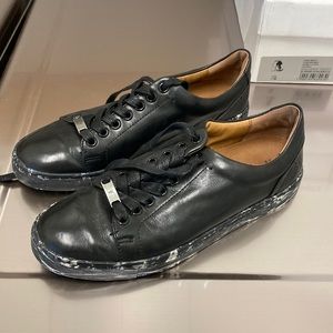 Frye black with marble, leather sneakers, size 7.5
